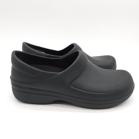 Crocs Felicity Clogs Womens Size 9 Slip On Mules Black Rubber Shoes Dual Comfort - Picture 5 of 9
